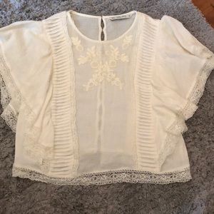 Zara cream blouse